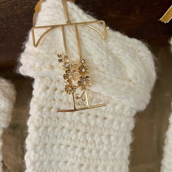 Anthropologie Floral Monogram Metal Ornament A C(2) G H K L N(2) P R T(2) - Picture 5 of 6